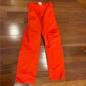 Orange cargo pants from Urban Outfitters